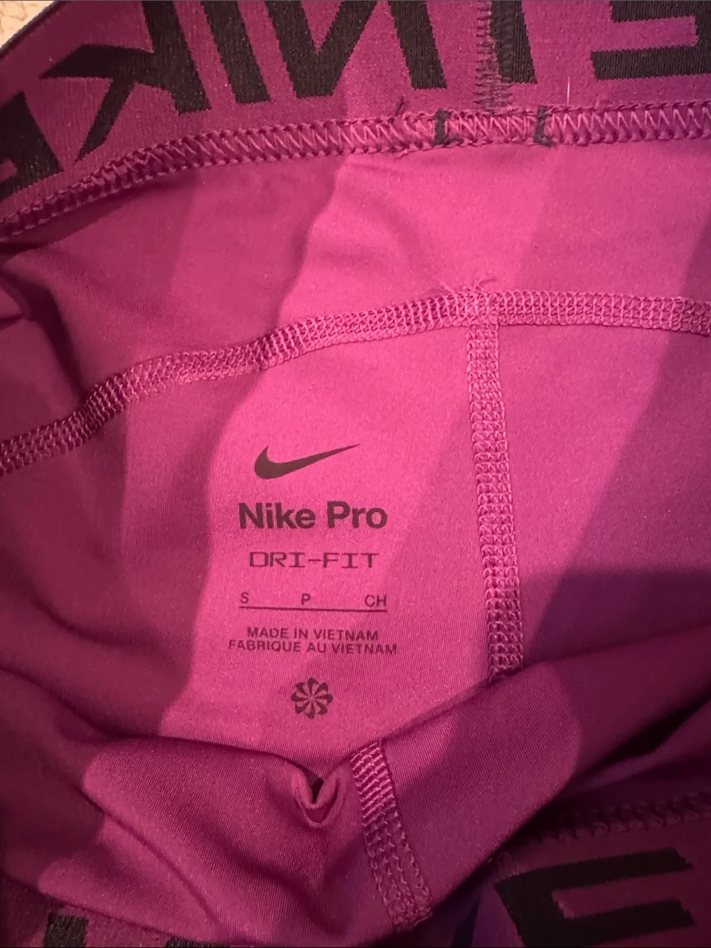 Nike Pro Fitted Purple Athletic Compression Shorts